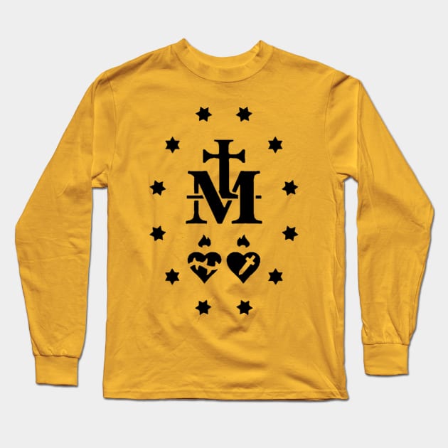 Miraculous Medal Long Sleeve T-Shirt by SenecaReads